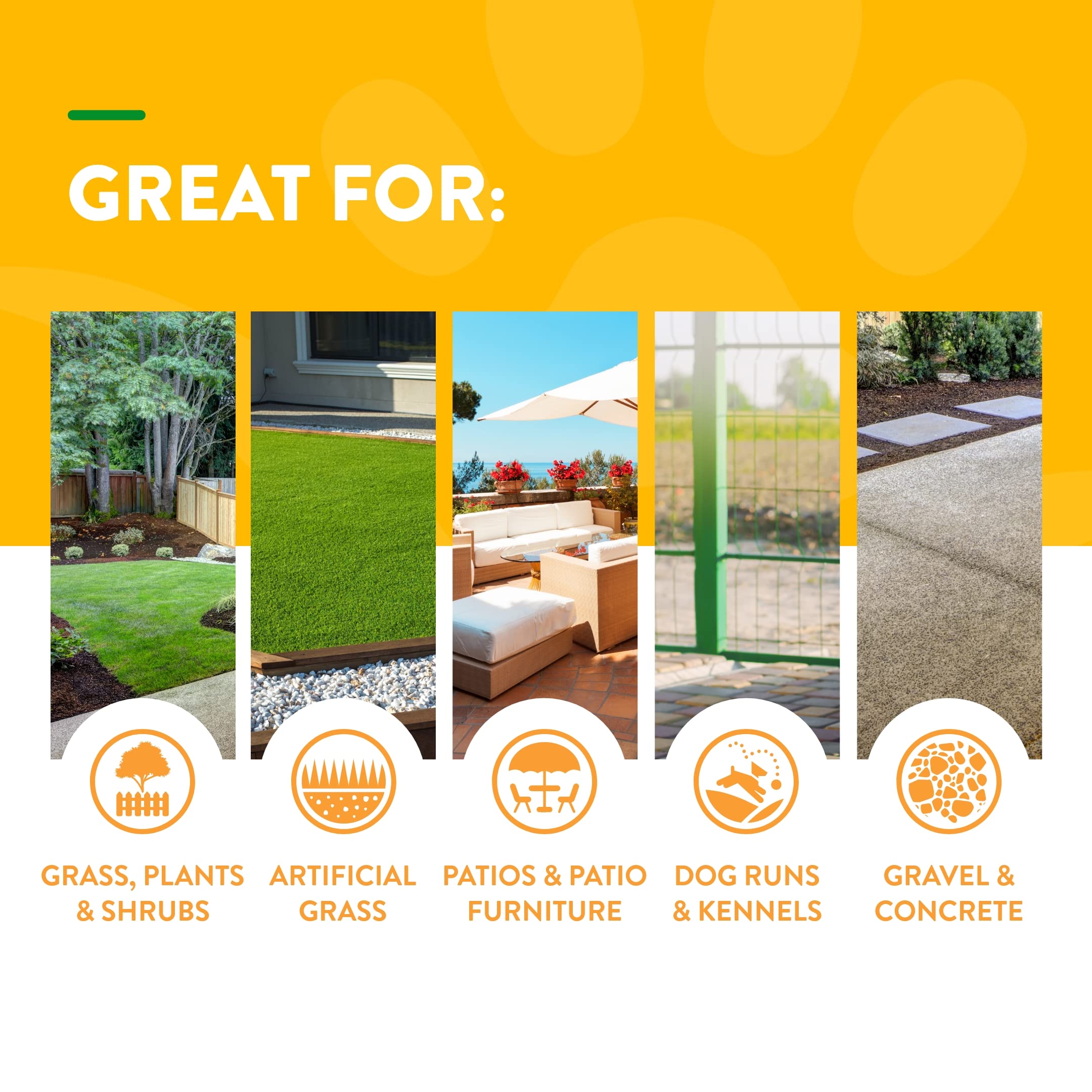 NaturVet spray used on patios and rocks leaves a clean scent.