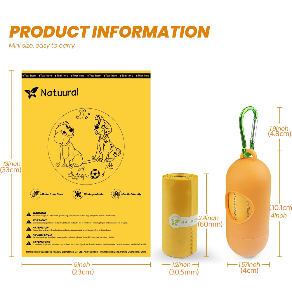 Natuural biodegradable cornstarch bags for eco friendly waste