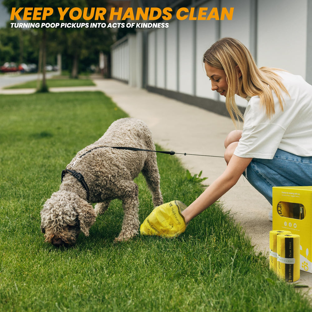 Natuural bags suitable for dogs of all sizes for versatile cleanup.