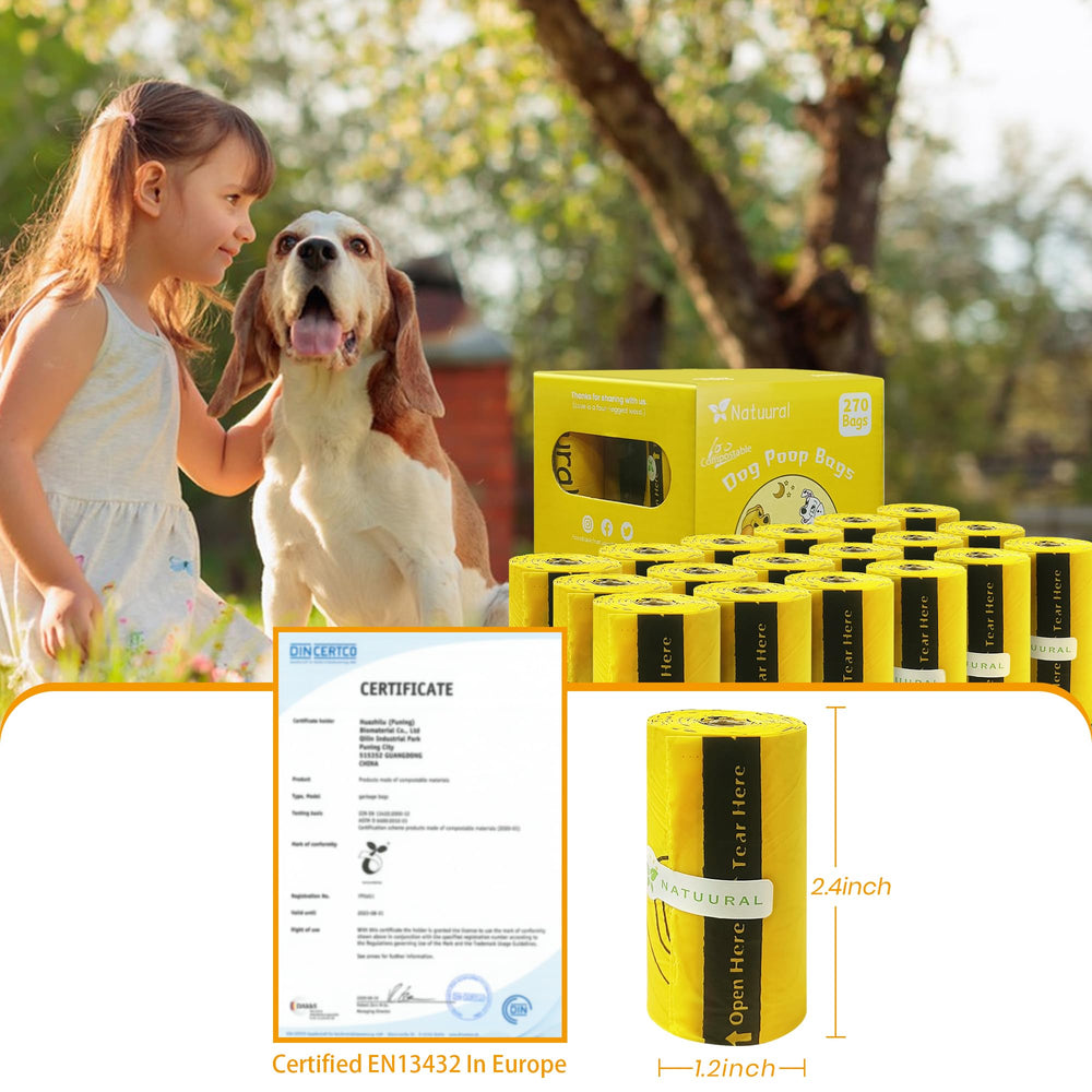 Natuural multi-use bags for cat poop, diapers, and food scraps.