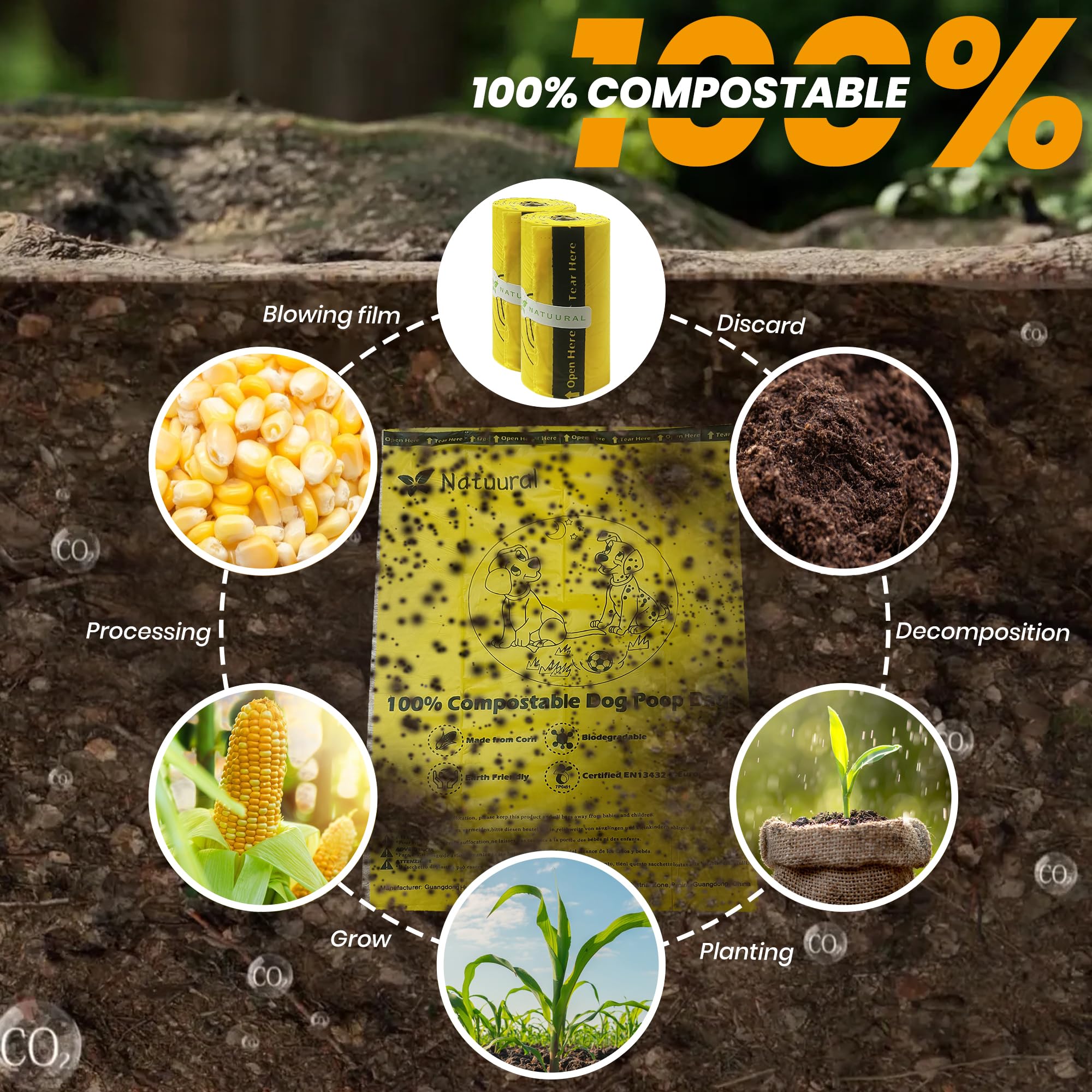 Natuural light corn scent helps control odors during bagging.