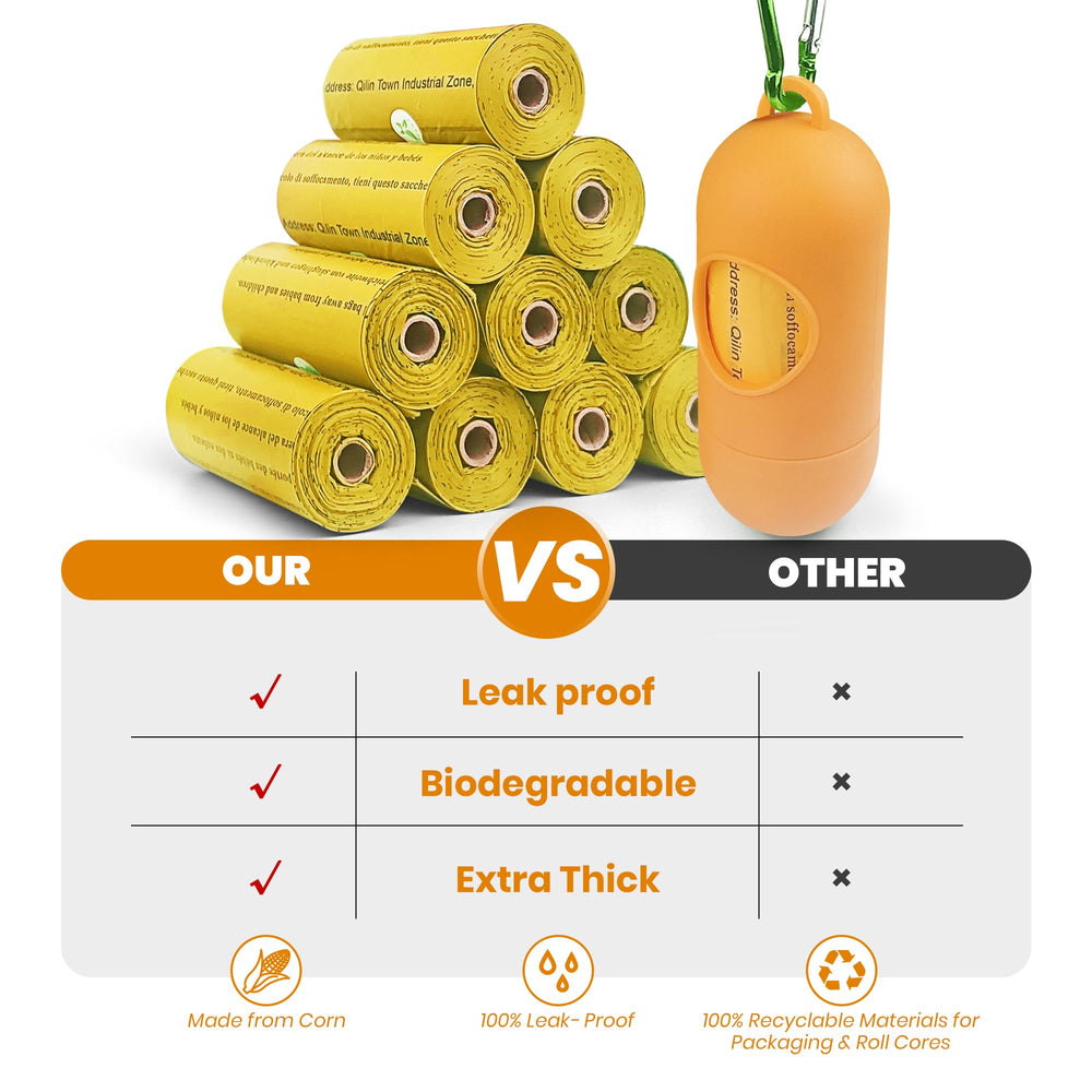 Natuural free dispenser included for convenient outdoor cleanup