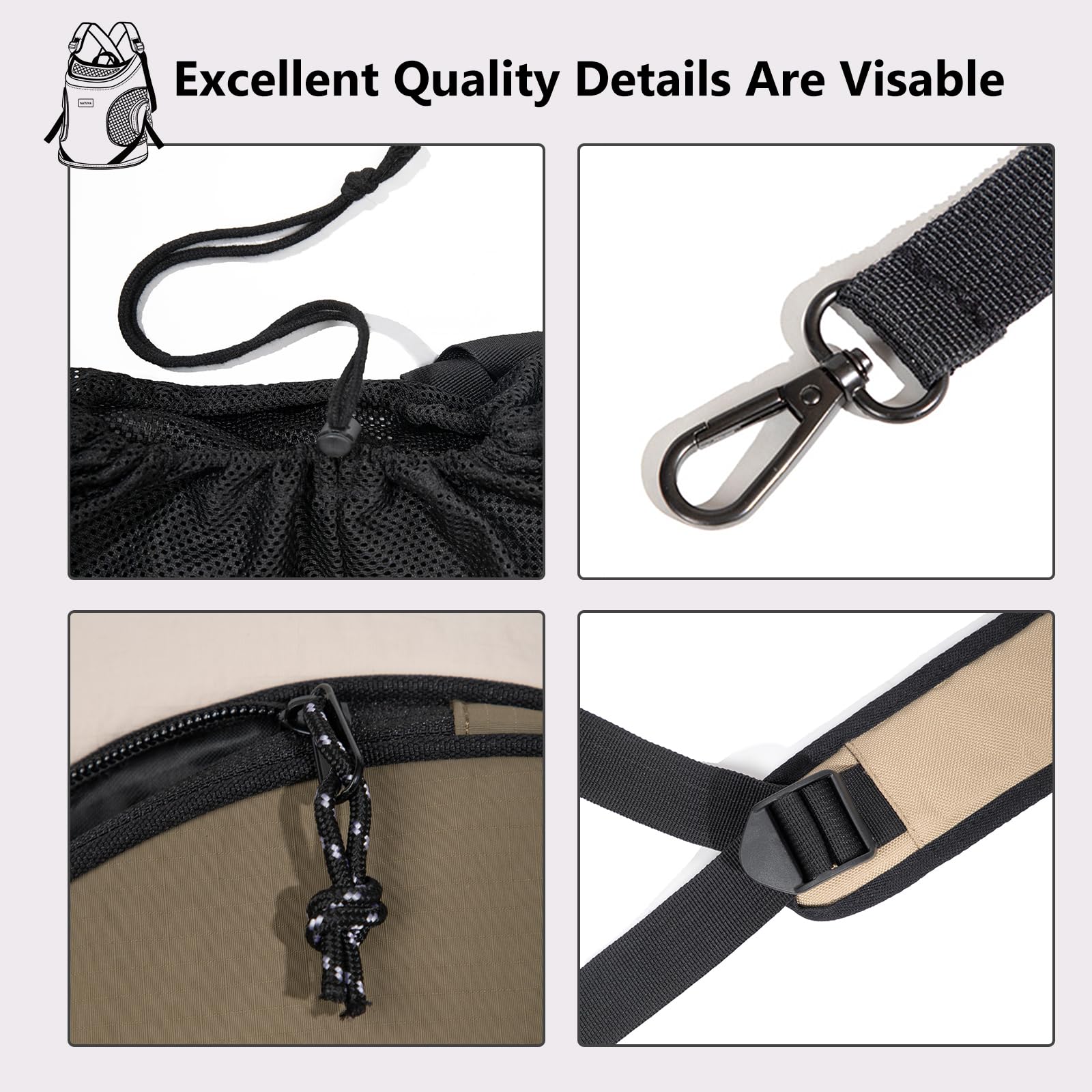 NATUYA dog front carrier fold-travel—folds compactly for easy airport or transit
