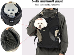NATUYA dog front carrier front view—easy-to-use opening for quick pet access