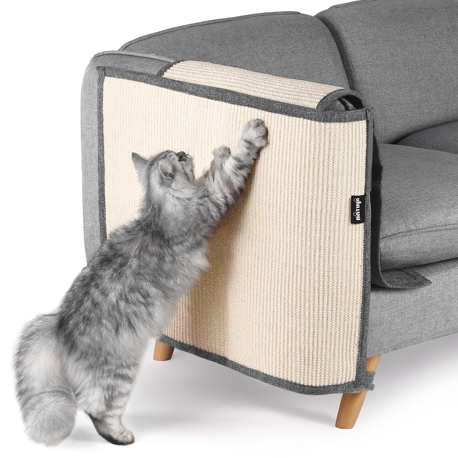 NATUYA cat-sisal-large-cover shields sofa from claws and wear.