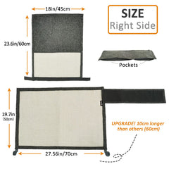 NATUYA couch-protector closeup shows durable sisal surface resisting cat claws.