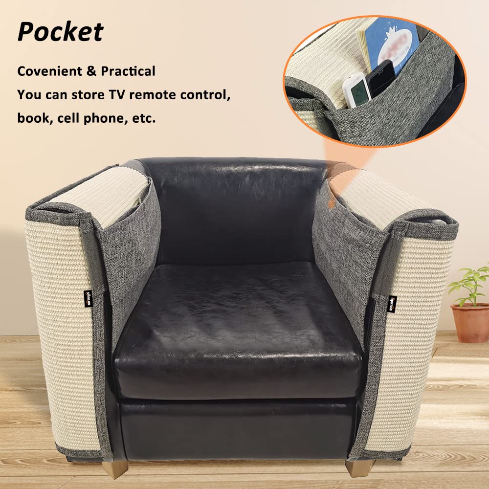 NATUYA scratching-deterrent-sheet helps deter cat scratching on sofas.
