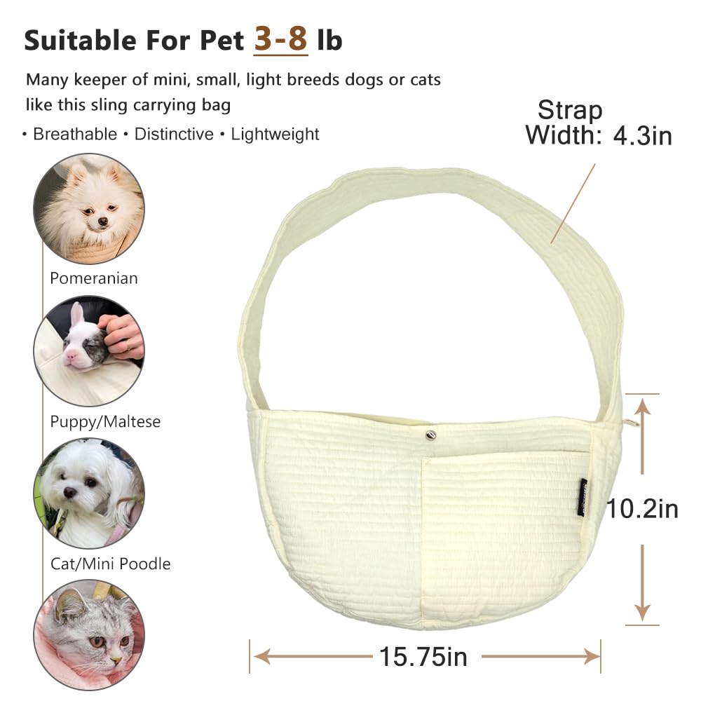 NATUYA pet sling pocket for essentials highlights convenient storage