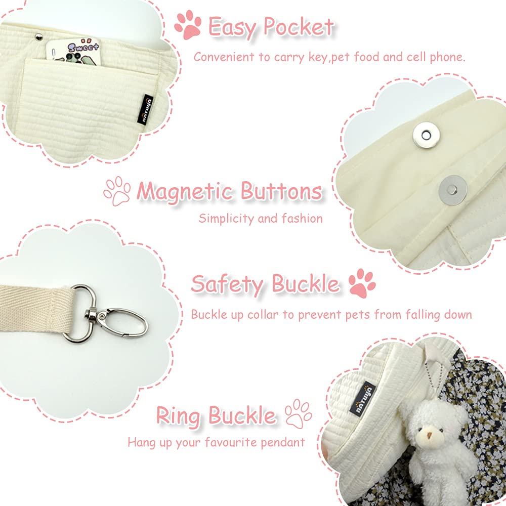 NATUYA safety hook and magnet buckle detail for pet security