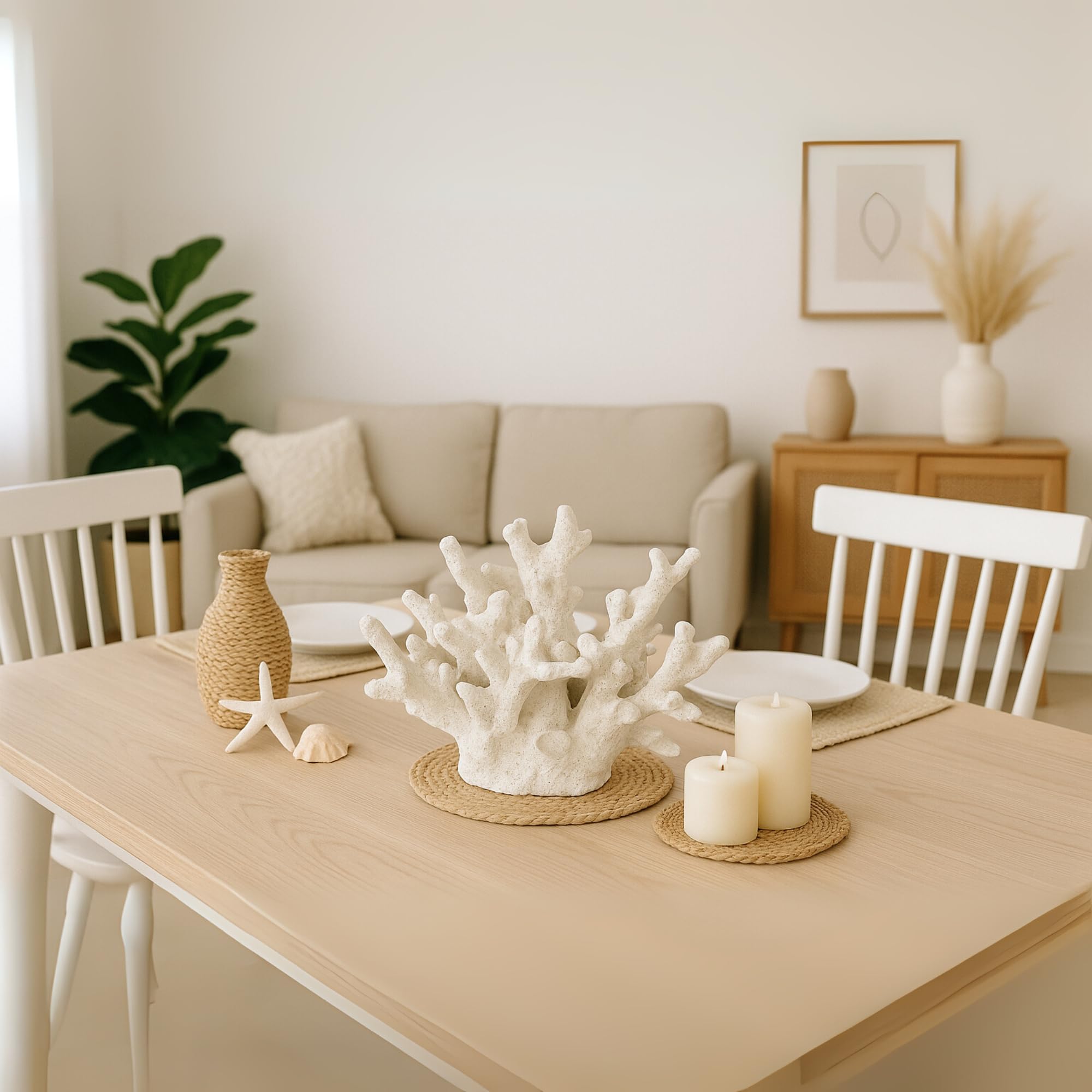 Nautical Crush Trading White Coral Decor packaging-ready presentation suitable for gifts.