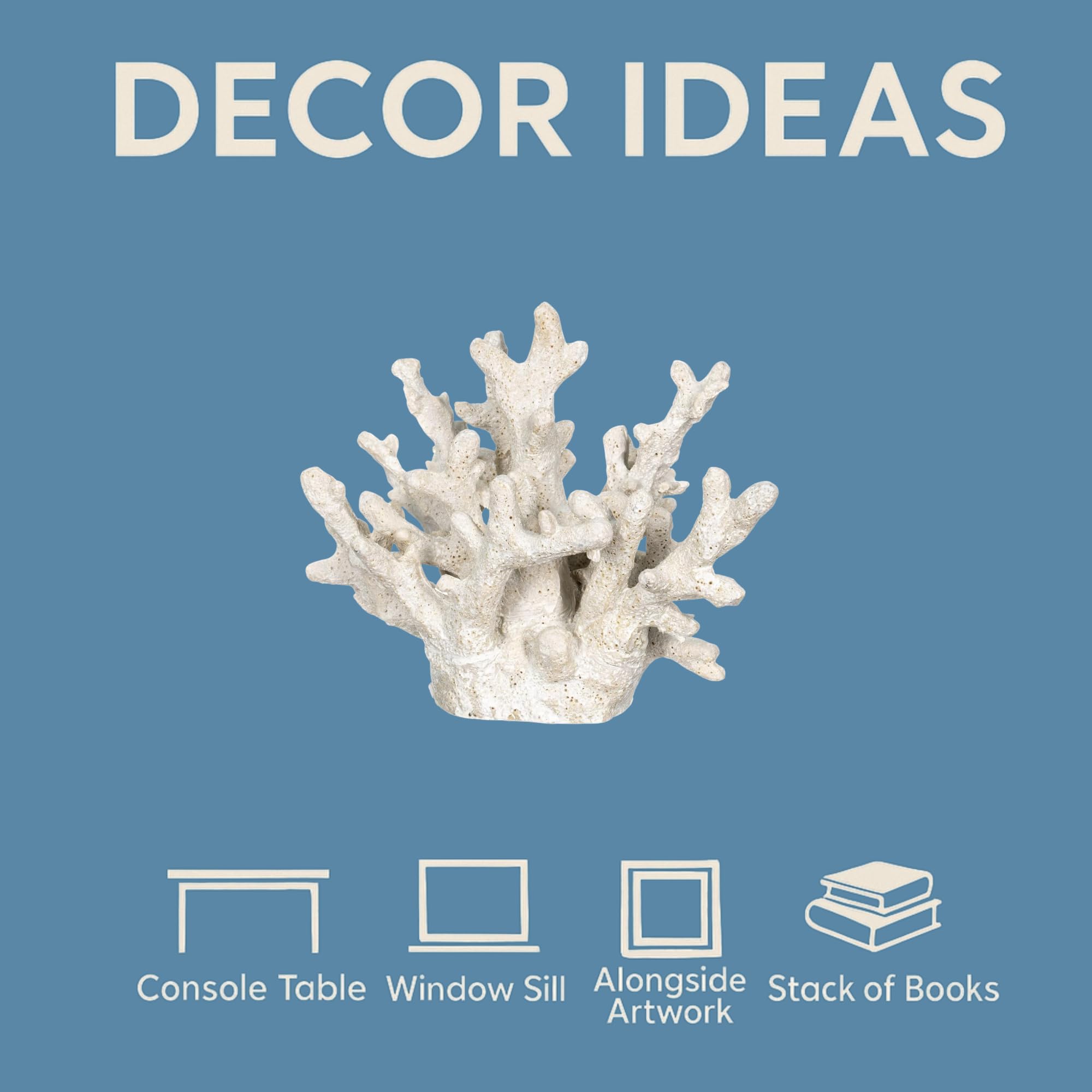 Nautical Crush Trading White Coral Decor table centerpiece demonstrates versatile coastal styling for events.