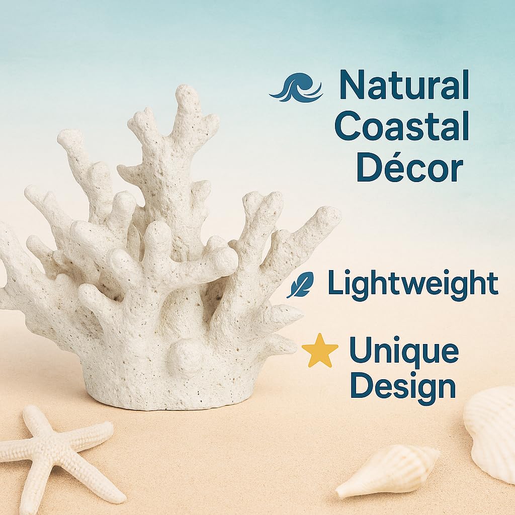 Nautical Crush Trading White Coral Decor wedding setup evokes beachy ambience without real reef impact.