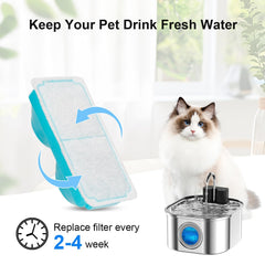 NautyPaws 4200mAh battery powered fountain highlighting cordless operation