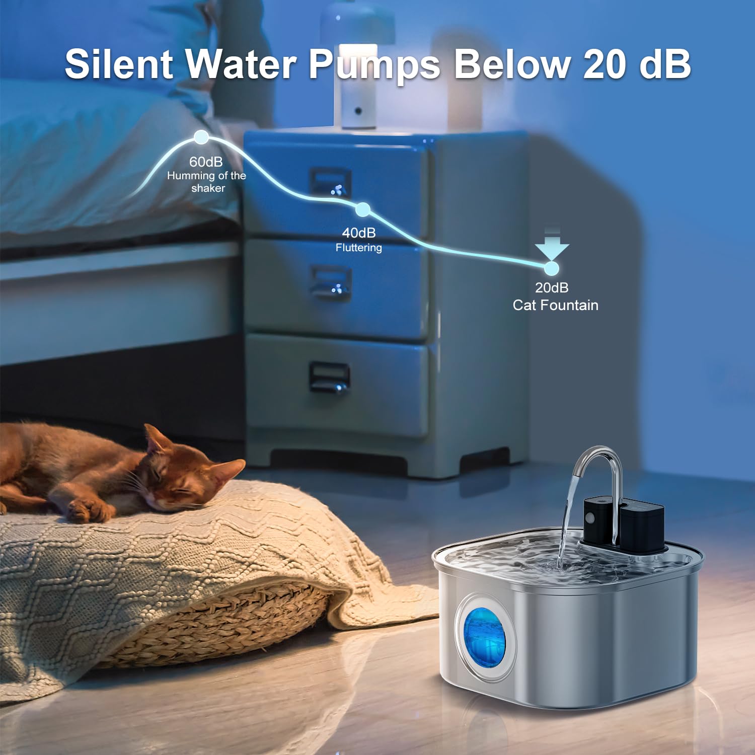 NautyPaws multi pet use cat fountain suitable for several animals