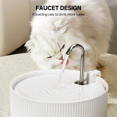 NautyPaws foam filter traps hair and debris for cleaner bowls.