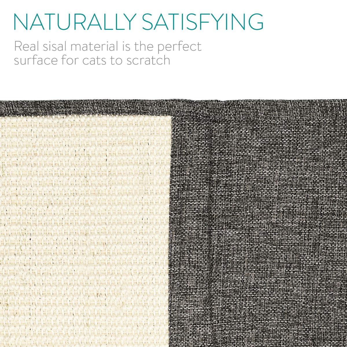 Navaris 2X Cat Scratch Mats linen side showing dual-sided claw care surface.