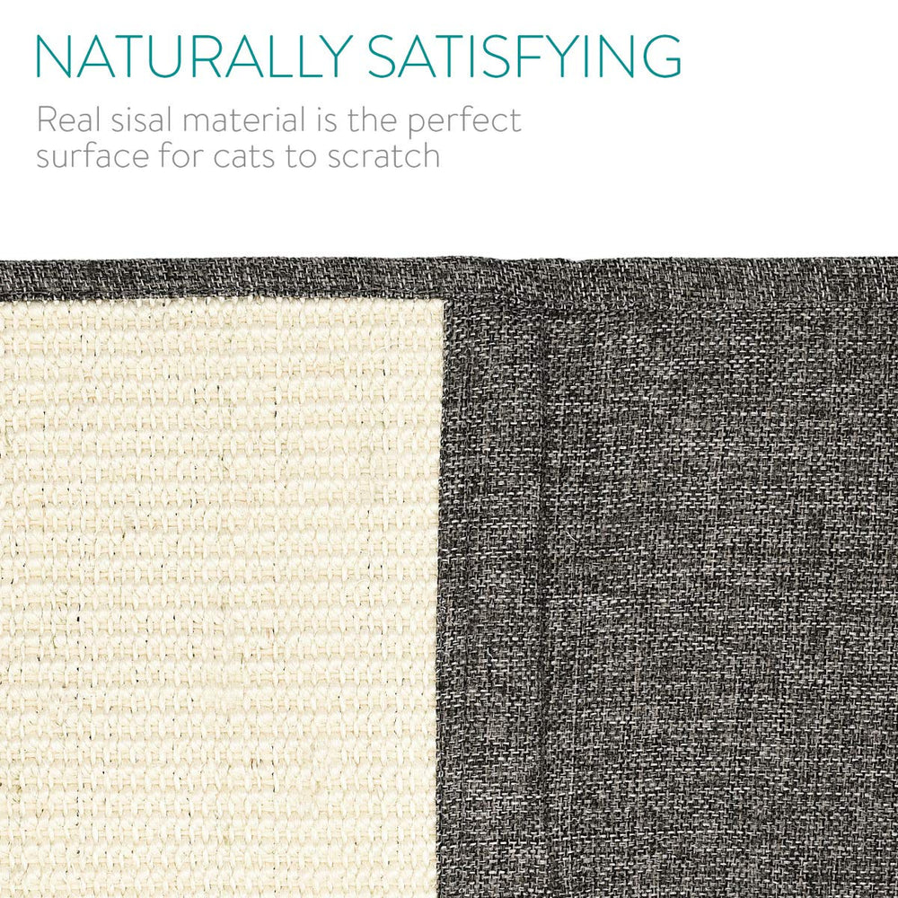 Navaris 2X Cat Scratch Mats linen side showing dual-sided claw care surface.