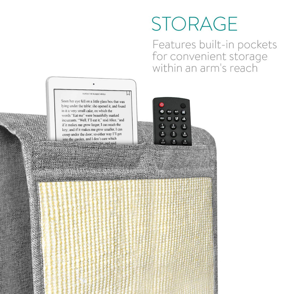 Navaris armrest organizer pockets for remotes and devices