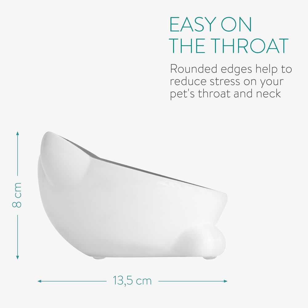 Navaris two-pack cat bowls in packaging for easy purchase