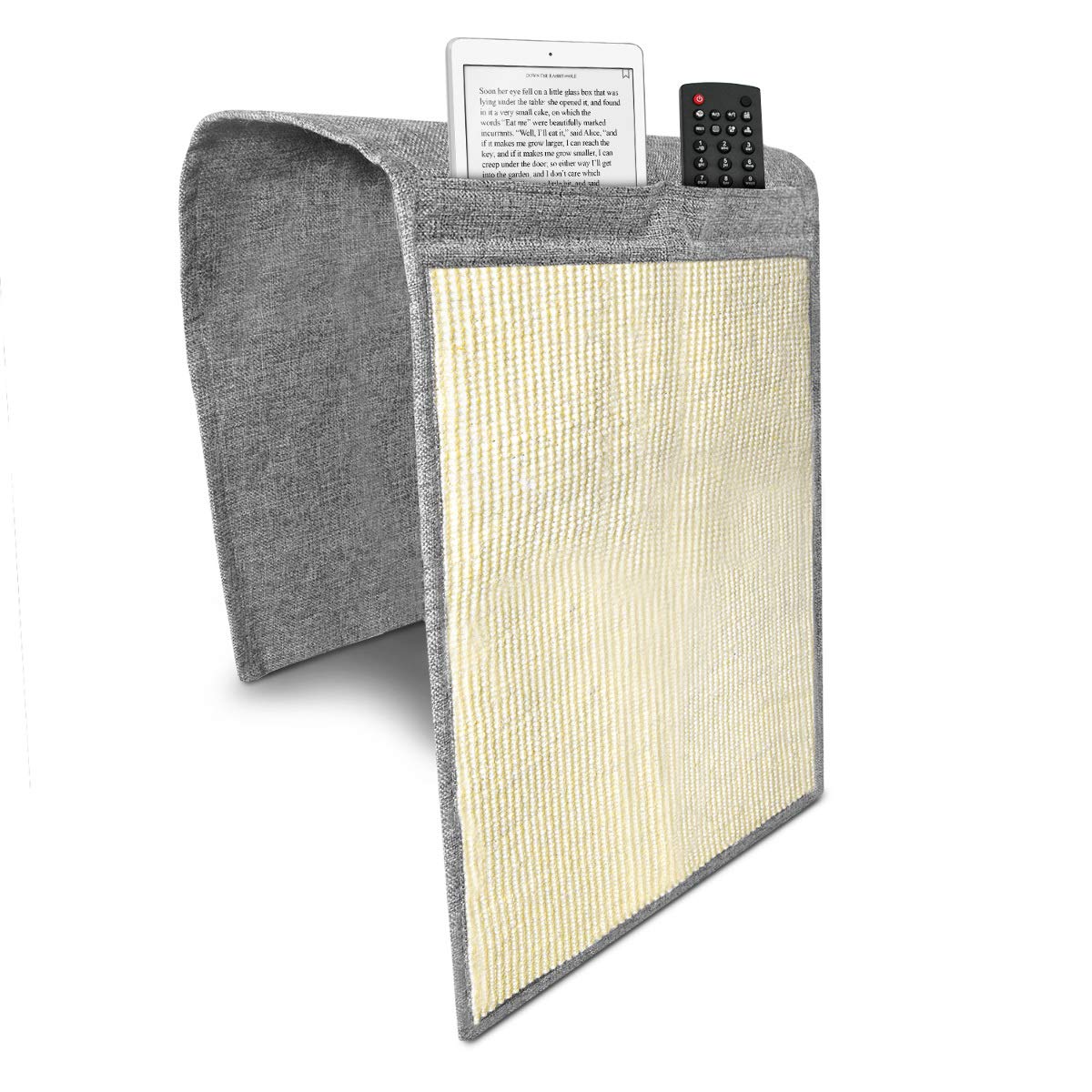 Navaris cat scratch armrest organizer with sisal texture protecting furniture