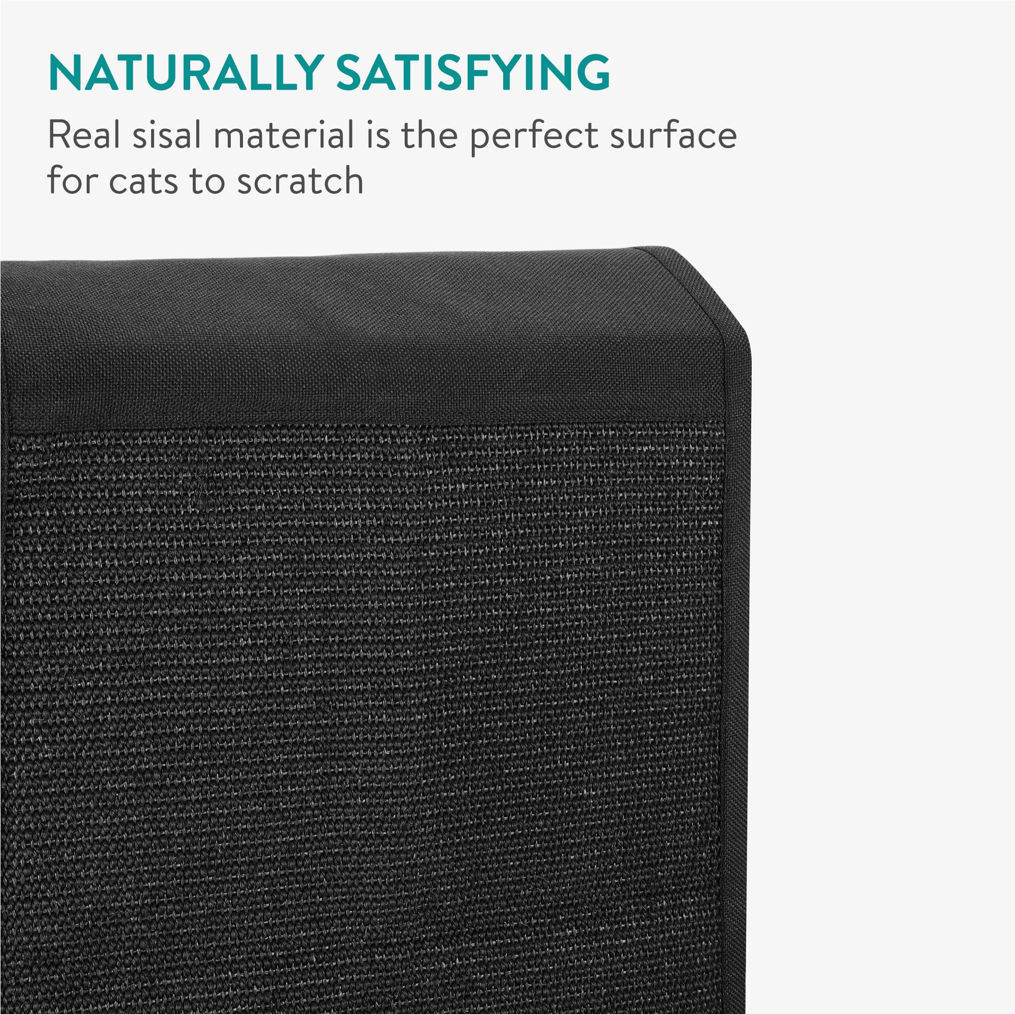 Navaris cat scratch sofa protector on sofa demonstrates discreet black design