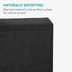 Navaris cat scratch sofa protector on sofa demonstrates discreet black design