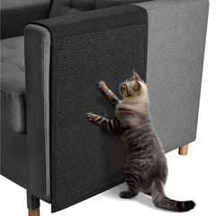 Navaris cat scratch sofa protector close-up shows durable sisal surface for scratching relief