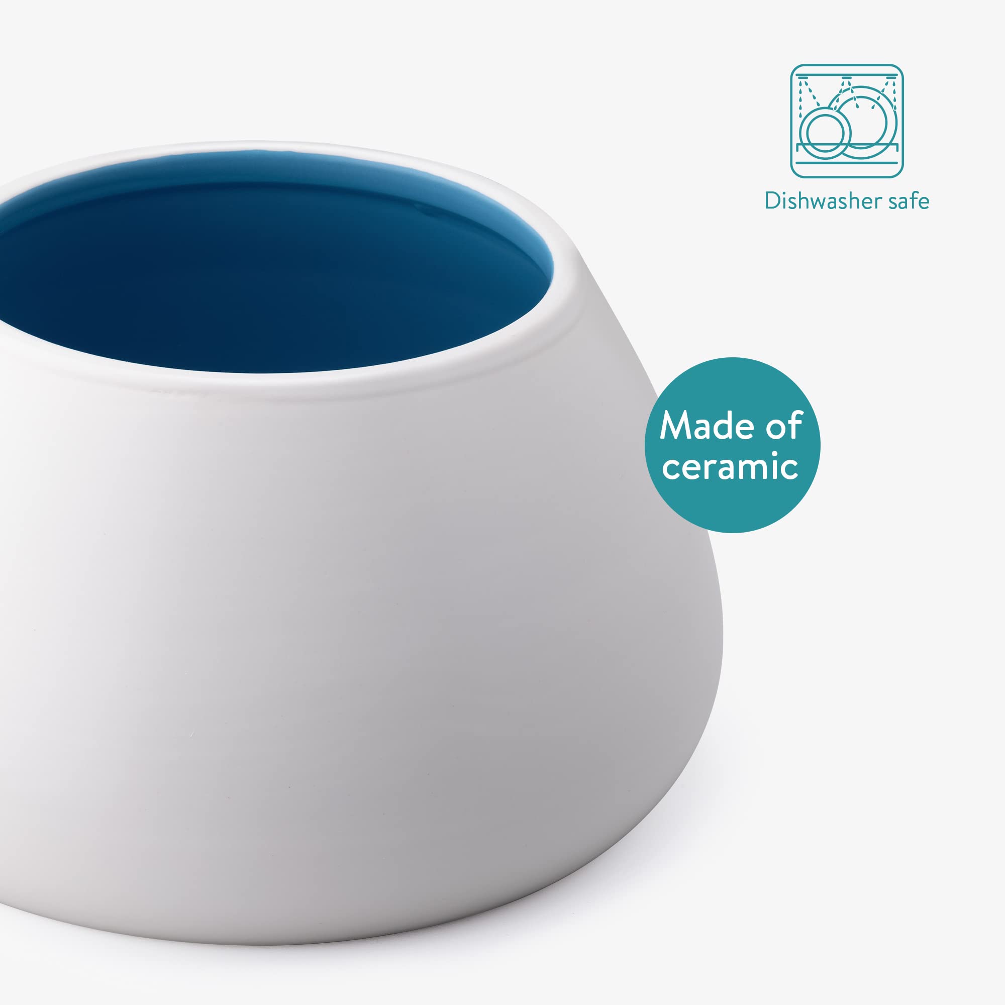 Navaris ceramic stoneware dog bowl sturdy and stylish for daily use