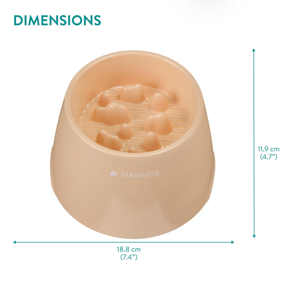 Navaris peach-colored raised bowl with compact dimensions fits various spaces.