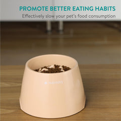 Navaris elevated dog slow feeder bowl wet and dry food compatibility for flexible meals.