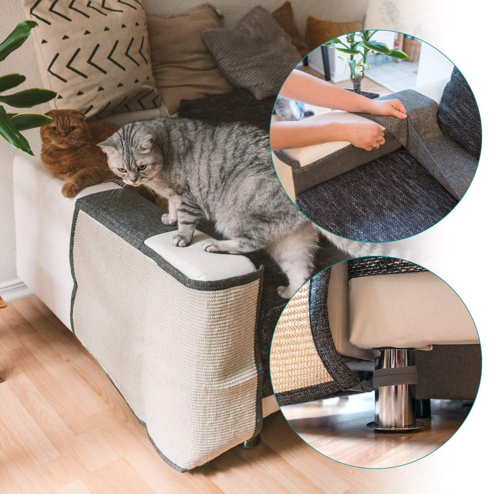 Navaris-hook-loop-attachment-on-sofa demonstrates simple installation to keep mat in place.
