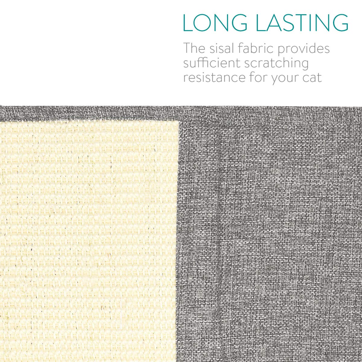Navaris light gray scratch mat on sofa armrest