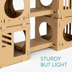 Navaris modular cat house scratcher board provides a dedicated claw surface