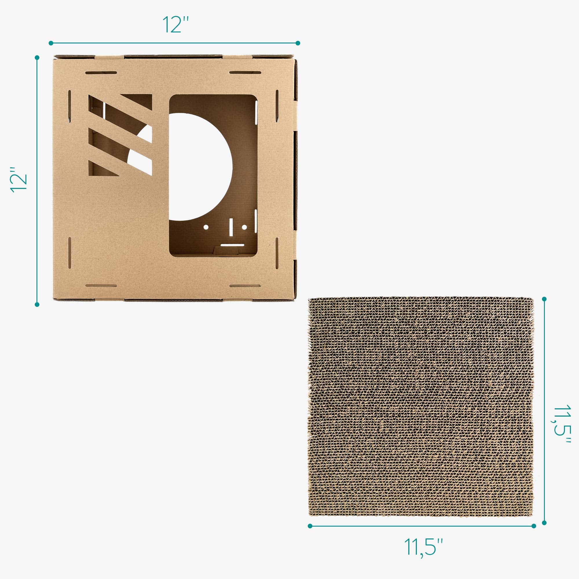 Navaris modular cat house side view shows lightweight yet sturdy build