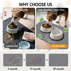 NAVKONY pet mat non-slip texture stabilizes bowls during meals