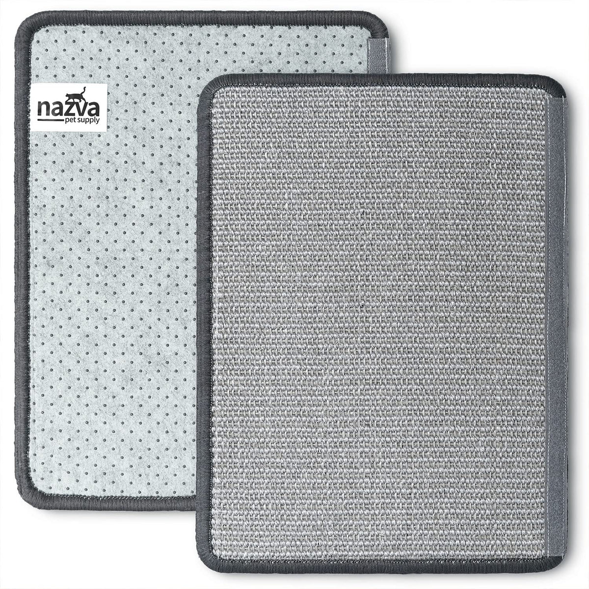 NAZVA Cat Scratcher Mat 16x12 front view shows durable natural sisal ideal for aggressive scratchers