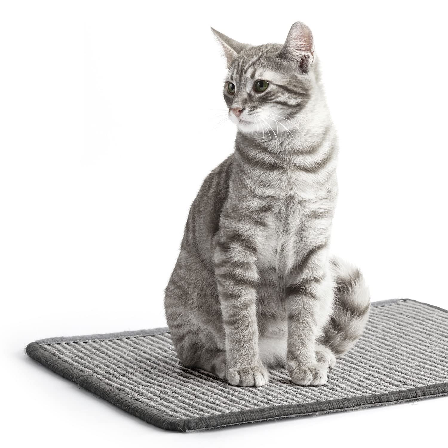 NAZVA Cat Scratcher Mat grey decor-friendly color blends with home interiors