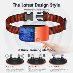 NBJU bark collar beep mode indicator showing audible training cue for dogs.