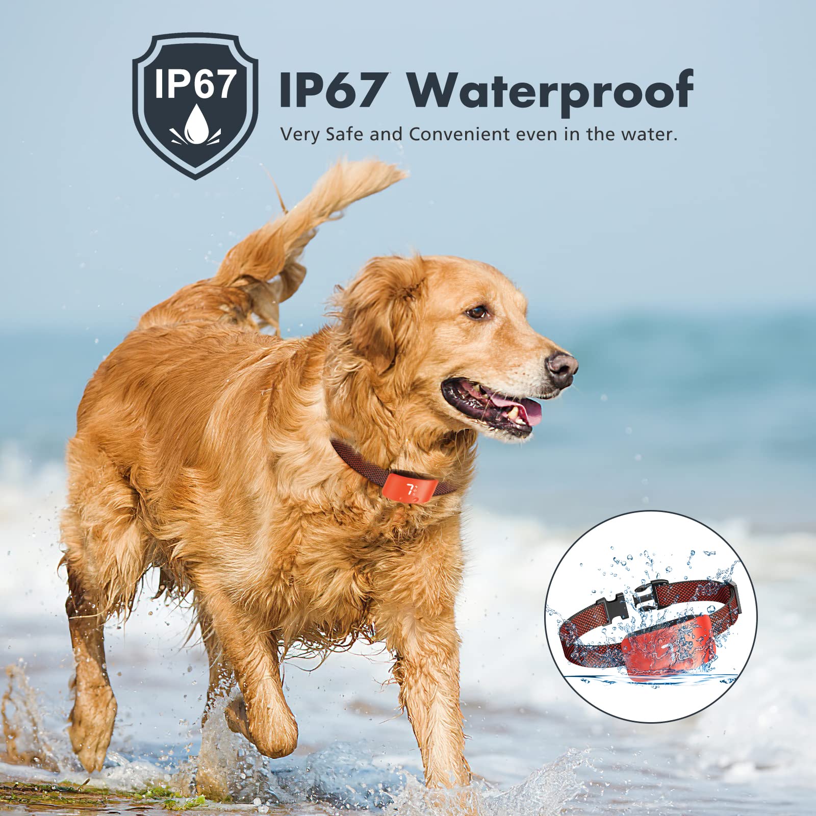 NBJU bark collar silicone sleeves protect dog skin during training sessions.
