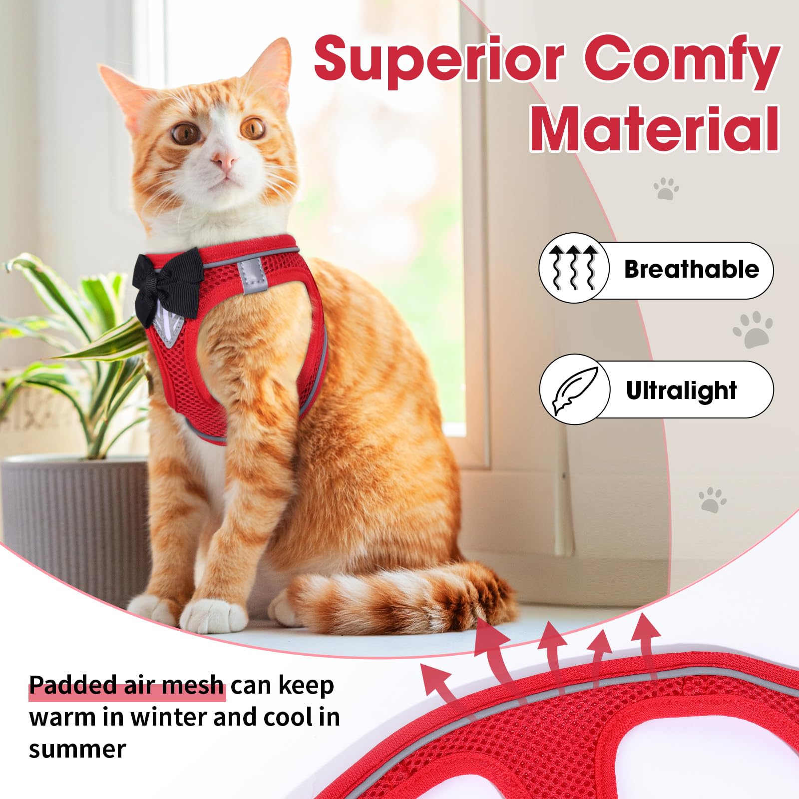 NCMAMA adjustable belt ensures a snug fit for small pets.