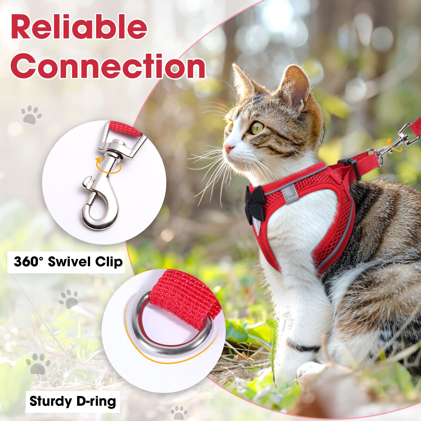 NCMAMA escape-proof 360-degree wrap helps prevent escapes during outdoor walks.
