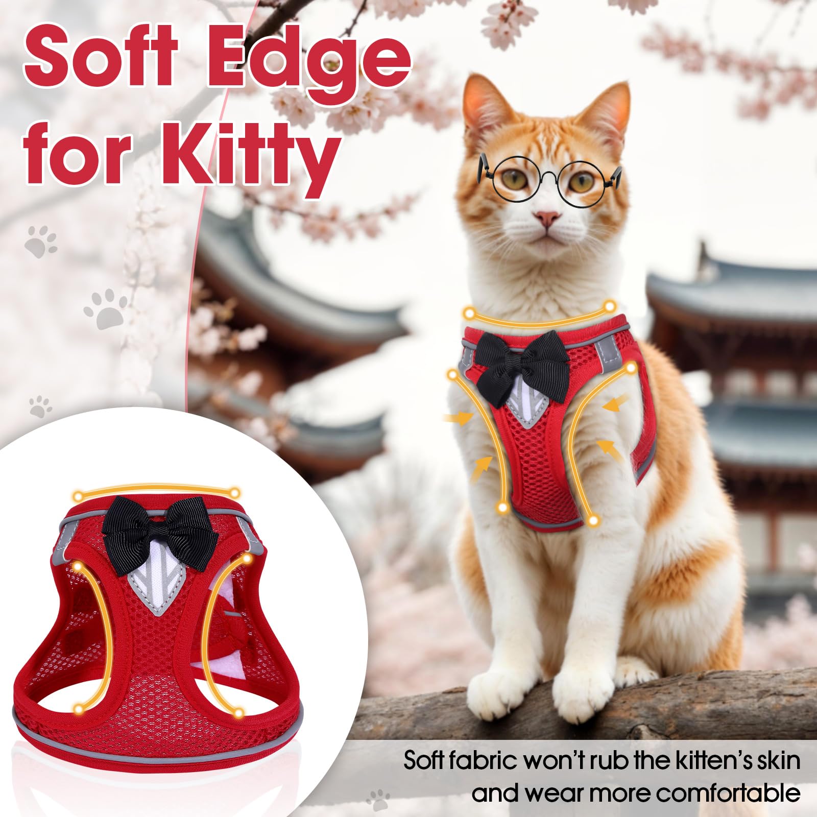 NCMAMA kitty-friendly harness set ready for daily training and travel.