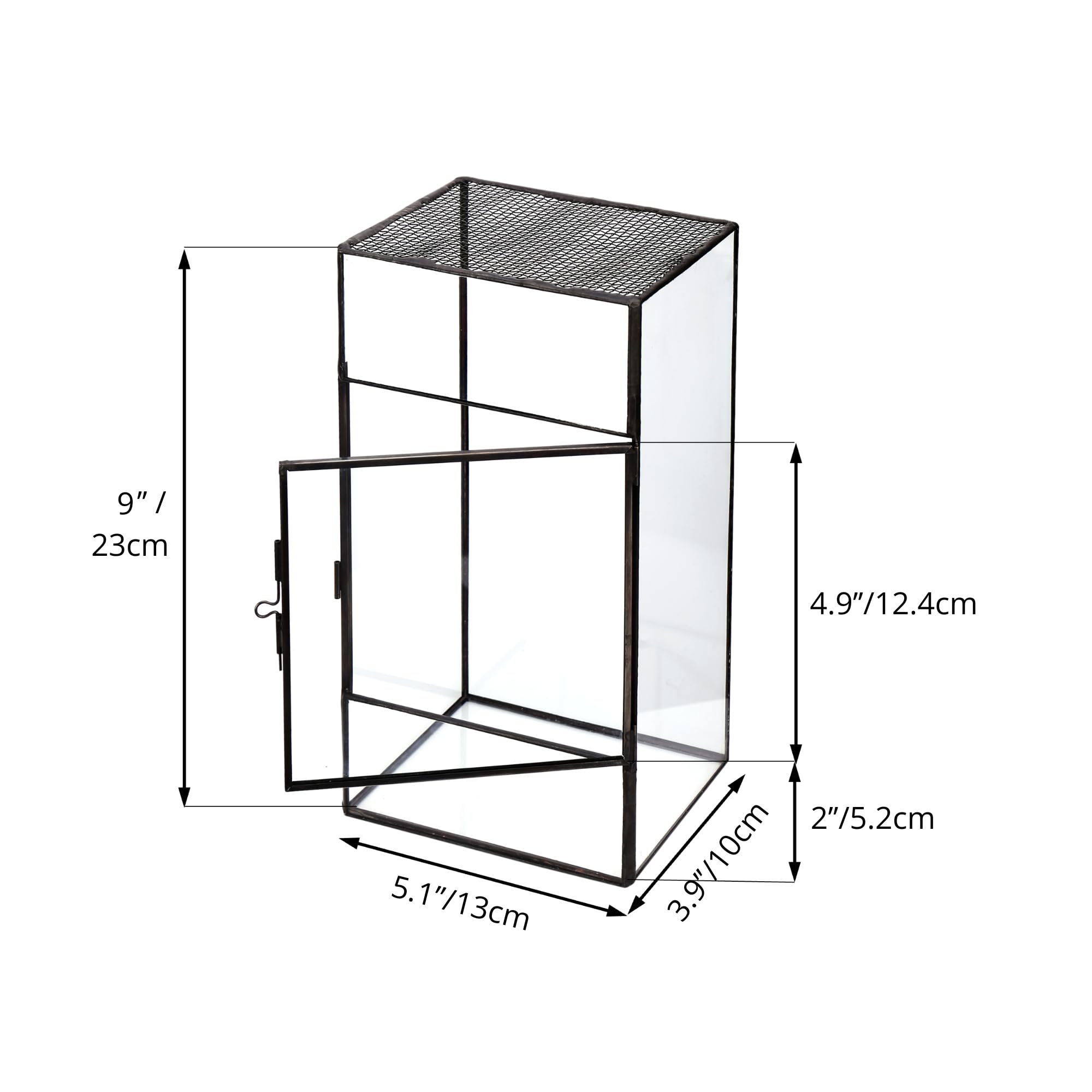 NCYP glass terrarium bottom panel adds stability and concealment.
