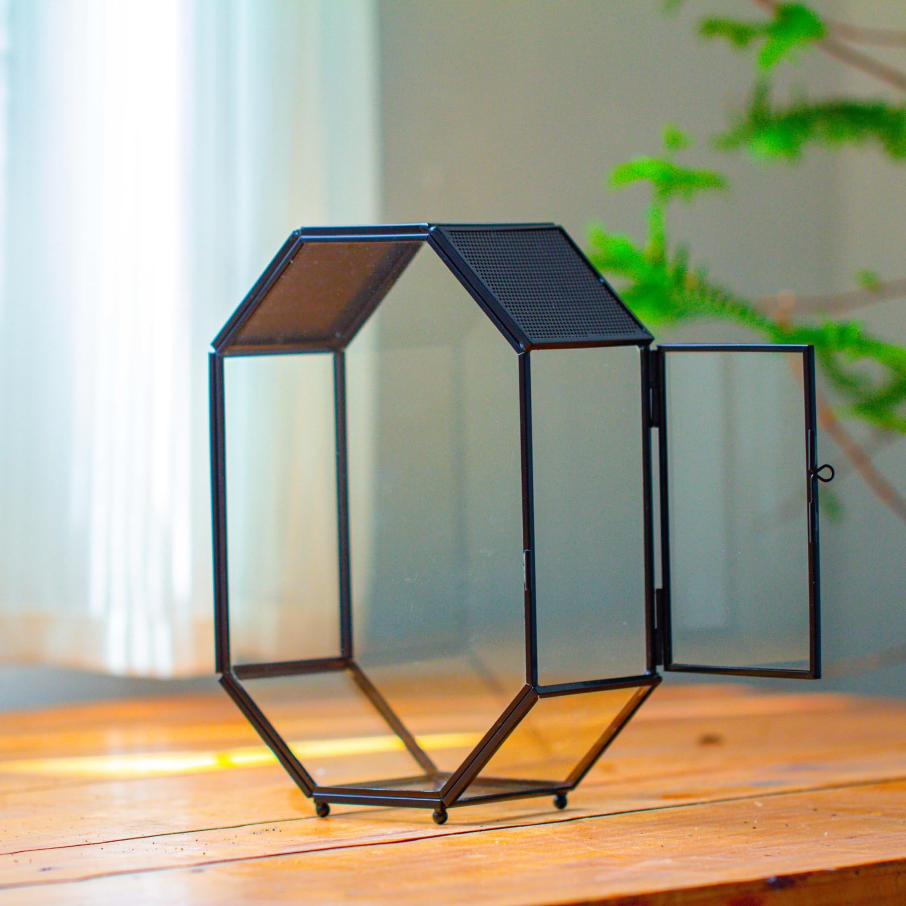 NCYP terrarium door measures 3-1 by 4-9 inches for easy entry