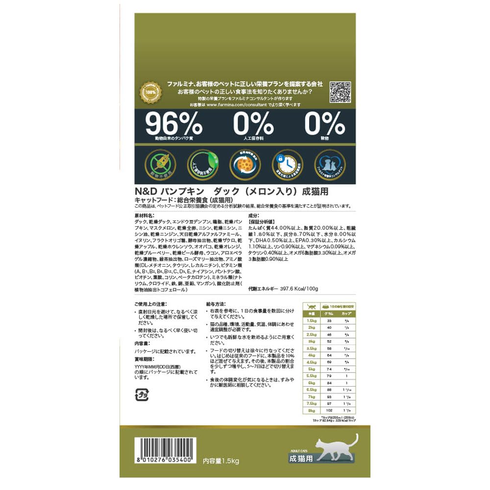 N&D duck-herring protein sources highlight essential amino acids.