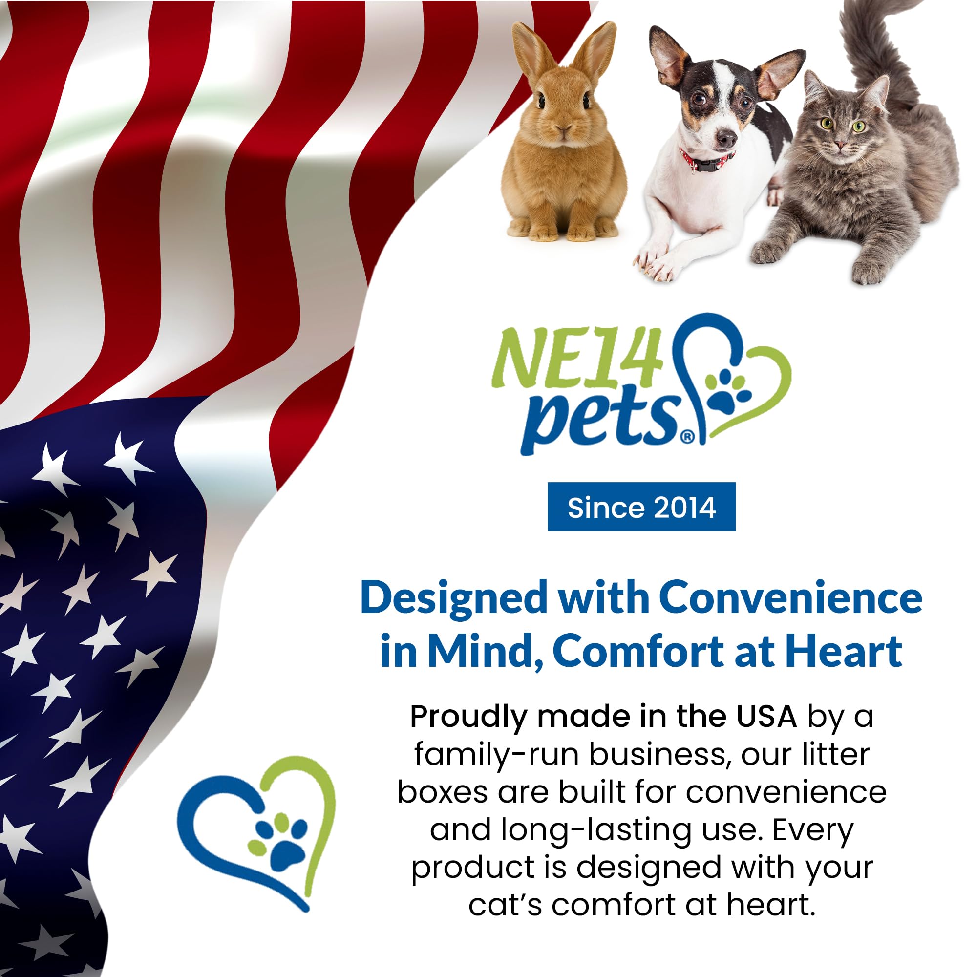 NE14pets KittyGoHere easy to clean surface for quick maintenance.