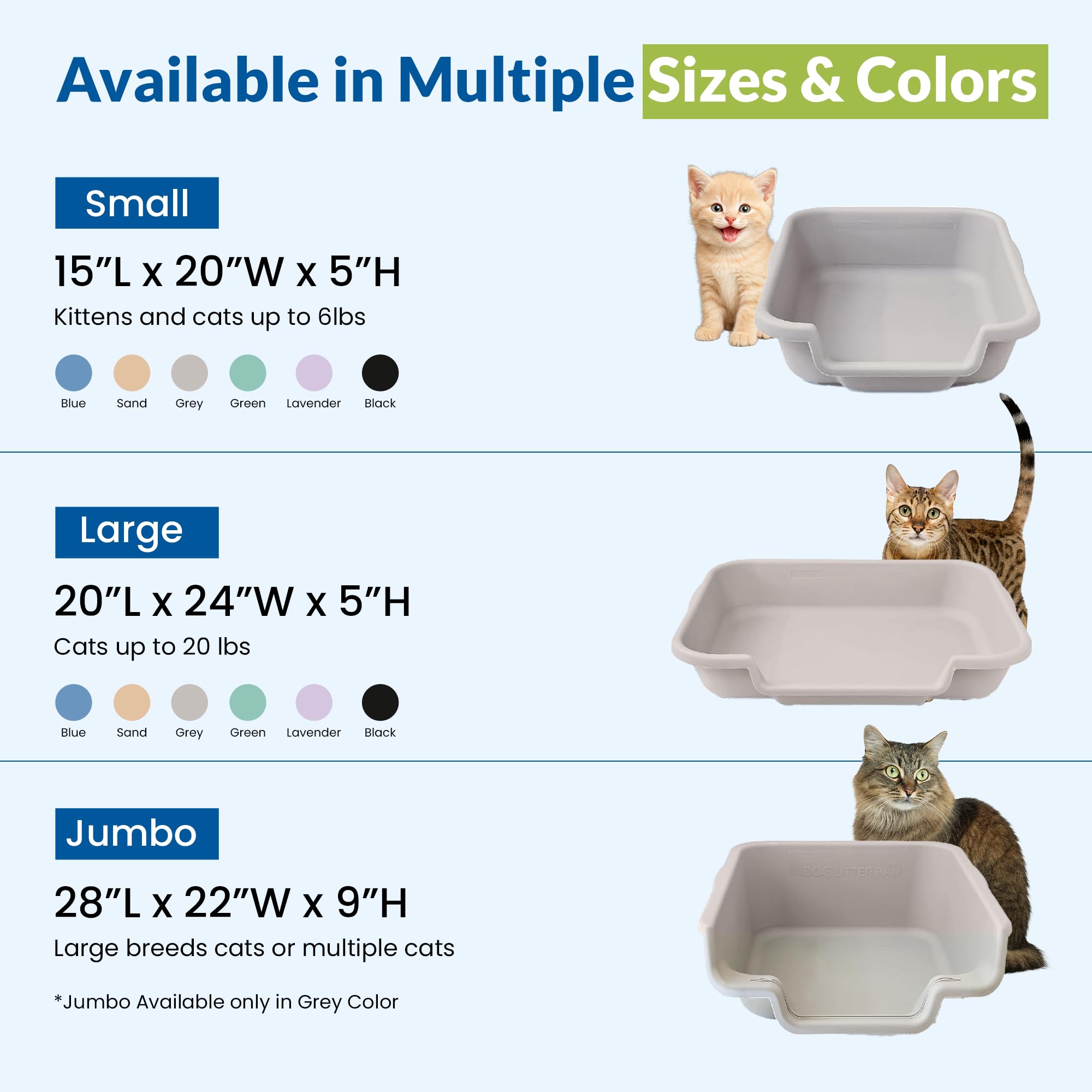 NE14pets KittyGoHere multiple sizes option large and jumbo on display.