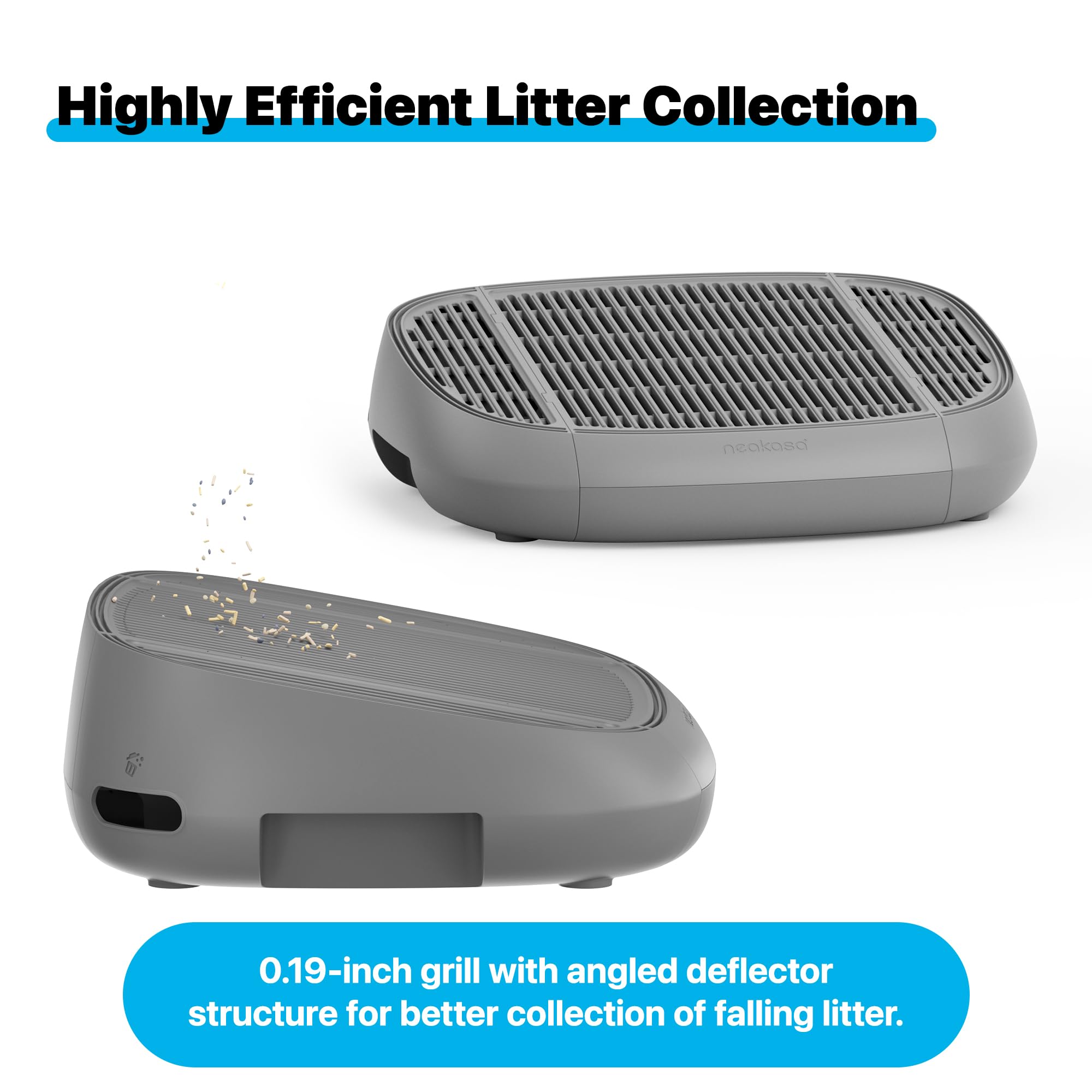 Neakasa Cat Pedal Step Stool close-up shows litter grill for efficient collection.