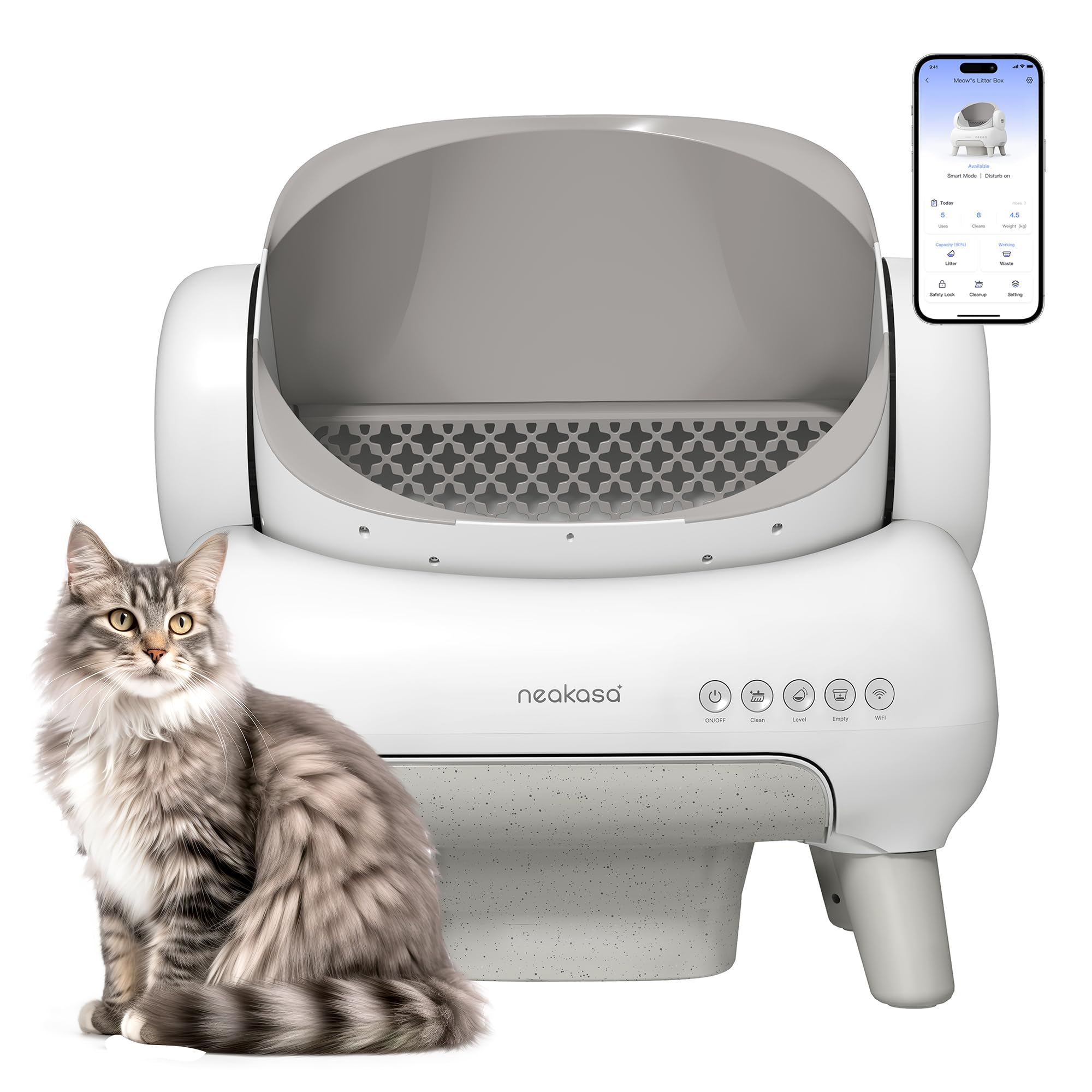 Neakasa M1 Lite open-top design promotes easy access and odor control.