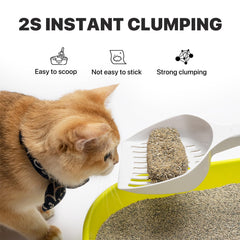 Neakasa mineral cat litter demonstrates 2 seconds instant clumping for easy scooping.
